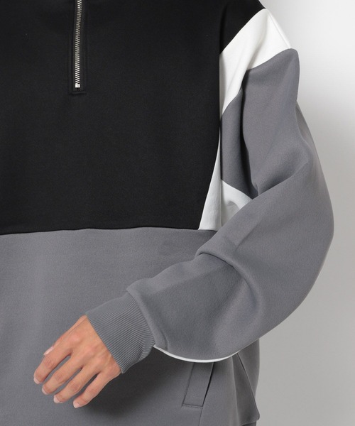 セール】切替ハーフZIPプルオーバー / 147405（スウェット）｜LAKOLE