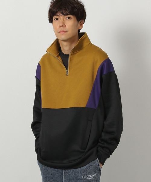 セール】切替ハーフZIPプルオーバー / 147405（スウェット）｜LAKOLE