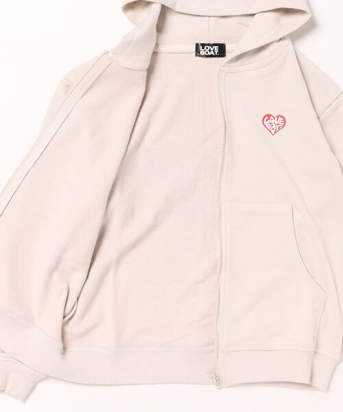 Right-on（ライトオン）の「【LOVE BOAT】柄ロゴジップパーカー（パーカー・キッズ・ブラック/オフホワイト・130/140/150/160）」の4枚目の写真
