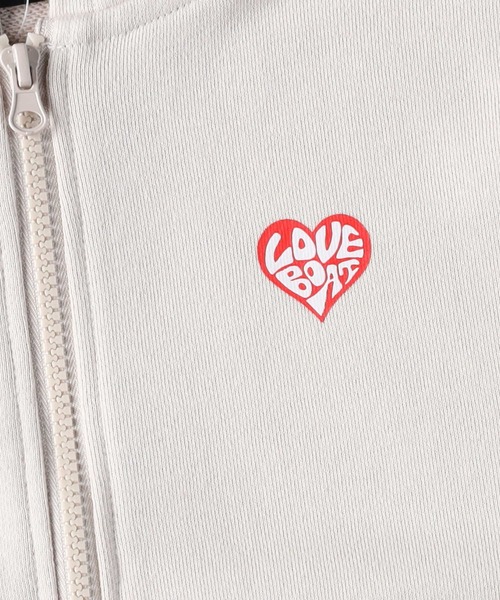 Right-on（ライトオン）の「【LOVE BOAT】柄ロゴジップパーカー（パーカー・キッズ・ブラック/オフホワイト・130/140/150/160）」の6枚目の写真