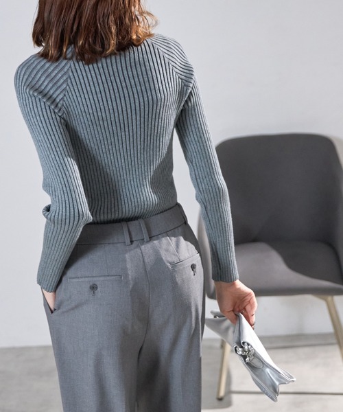 リリノ セール】ハイネックワイドリブニット（ニット/セーター）｜each