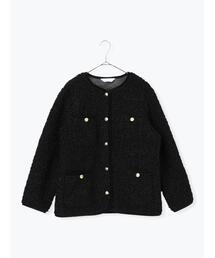 sm2rhythm | ボアムートンジャケット(ノーカラージャケット)