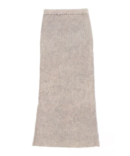 EMODA（エモダ）の「ウォッシュリブマキシスカート（スカート・レディース・ブルー/シルバー/ブラック/ベージュ・FREE）」の2枚目の写真