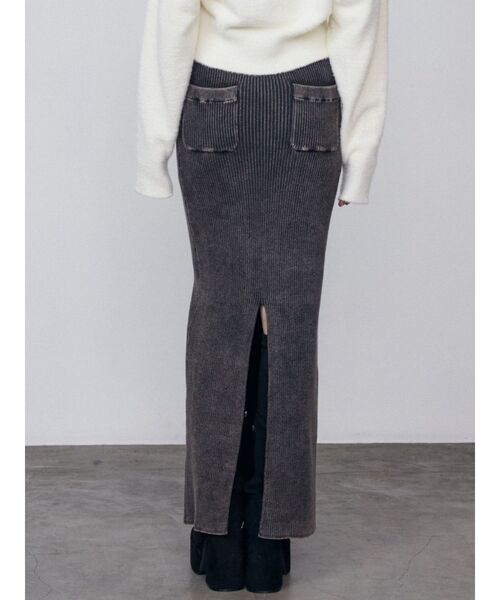 EMODA（エモダ）の「ウォッシュリブマキシスカート（スカート・レディース・ブルー/シルバー/ブラック/ベージュ・FREE）」の11枚目の写真