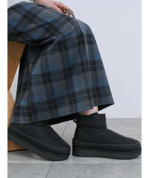 Samansa Mos2 blue（サマンサモスモスブルー）の「裏起毛厚底ブーツ（ドレスシューズ・レディース・グレー/ブラック/ライトベージュ・L/M）」の2枚目の写真