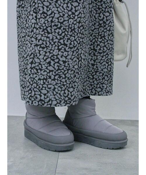 Samansa Mos2 blue（サマンサモスモスブルー）の「裏起毛厚底ブーツ（ドレスシューズ・レディース・グレー/ブラック/ライトベージュ・L/M）」の5枚目の写真
