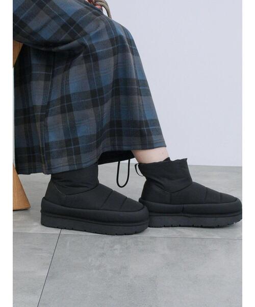 Samansa Mos2 blue（サマンサモスモスブルー）の「裏起毛厚底ブーツ（ドレスシューズ・レディース・グレー/ブラック/ライトベージュ・L/M）」の12枚目の写真