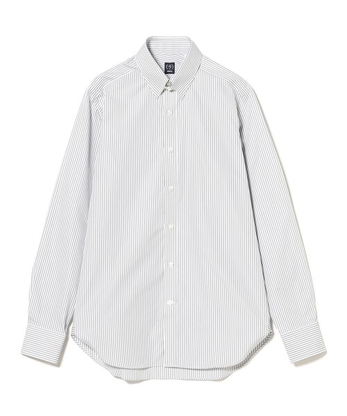 BEAMS F(ビームスエフ)の「コットン ライトグレー ロンドンストライプ タブカラーシャツ(シャツ/ブラウス・メンズ・ライトグレー・42/40/43/41/39/38/37)」の4枚目の写真