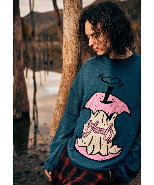 A GOOD BAD INFLUENCE アートプリント オーバーサイズニット a good [bad] influence オーバーサイズニット A GOOD BAD INFLUENCE