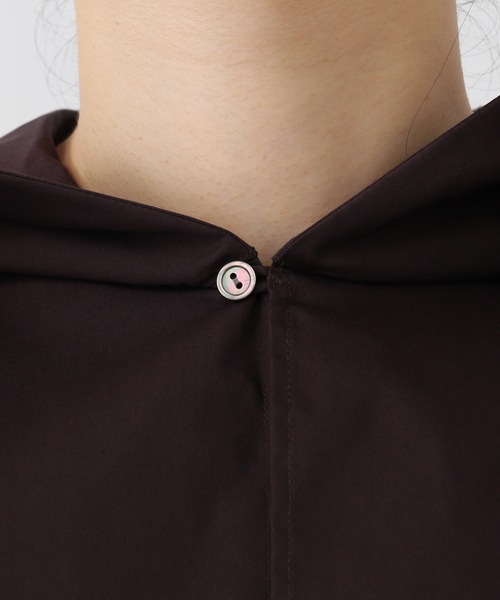 MIOSMOKEY（MIOSMOKEY）の「MIOSMOKEY SAILOR SHIRT 242ST001：シャツ（シャツ/ブラウス・レディース・パープル・MEDIUM）」の12枚目の写真