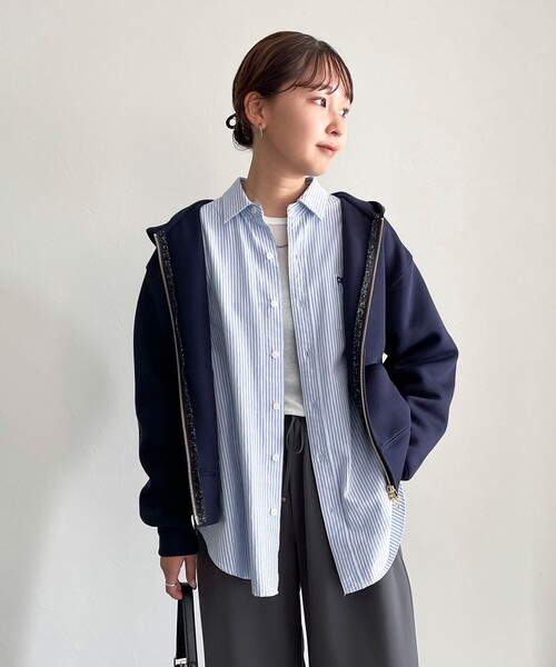 【セール】ダンボールフードZIPスウェットブルゾン(スウェット)|fredy emue(フレディエミュ)