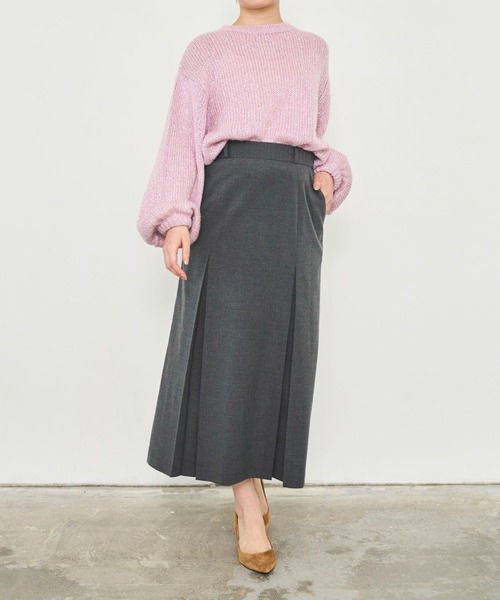 Sirin(シリン)の「≪セットアップ可≫ スリムトラぺーズロングスカート【2サイズ展開】(スカート・レディース・ベージュ/チャコールグレー/モスグリーン・SMALL/X-SMALL)」の22枚目の写真