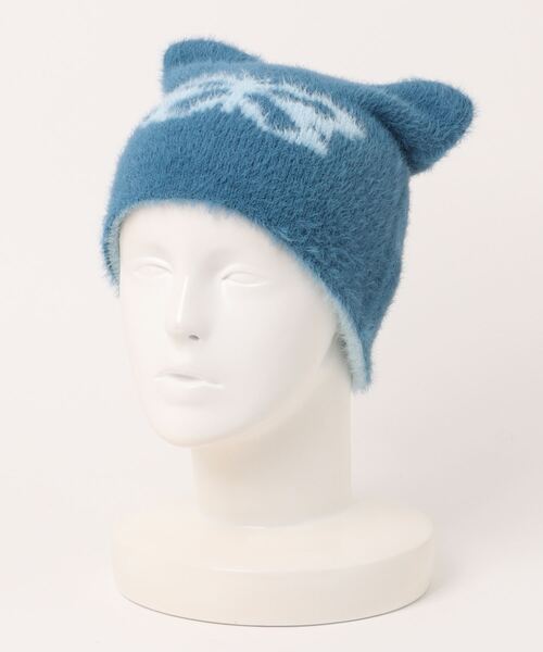 BARELY BLUE（ベアリーブルー）の「【 BARELY BLUE / ベアリーブルー 】 猫耳 バタフライ ニット帽/ビーニー（ニットキャップ/ビーニー・レディース・ブラック/グレー/エメラルド/ブルーグレー・FREE）」の11枚目の写真