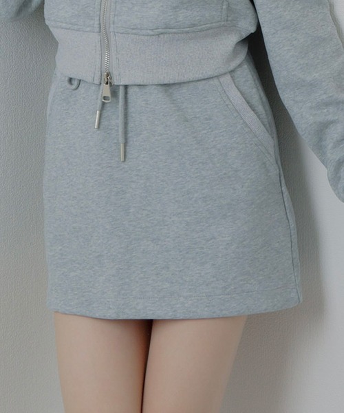 M DOLLY(エムドリー)の「Sweat mini skirt/スウェットミニスカート(スカート・レディース・ブラウン/グレー/ブラック・S/M/L)」の3枚目の写真