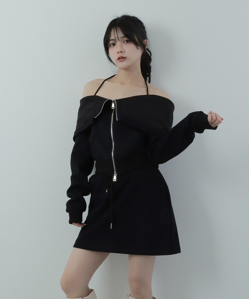 M DOLLY(エムドリー)の「Sweat mini skirt/スウェットミニスカート(スカート・レディース・ブラウン/グレー/ブラック・S/M/L)」の4枚目の写真