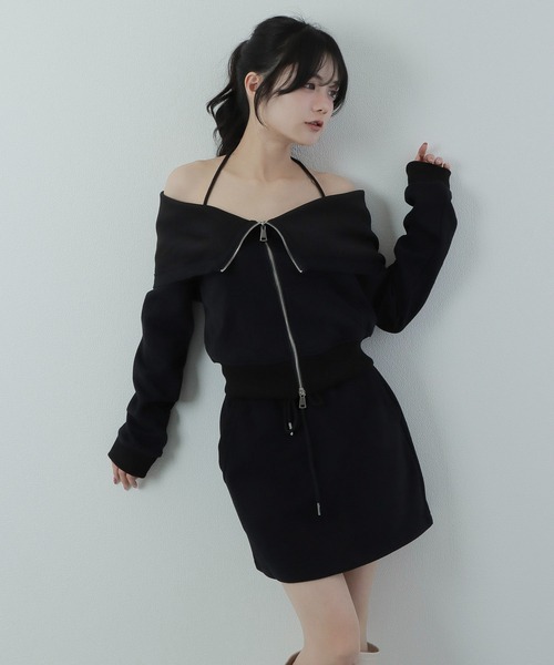 M DOLLY(エムドリー)の「Sweat mini skirt/スウェットミニスカート(スカート・レディース・ブラウン/グレー/ブラック・S/M/L)」の5枚目の写真