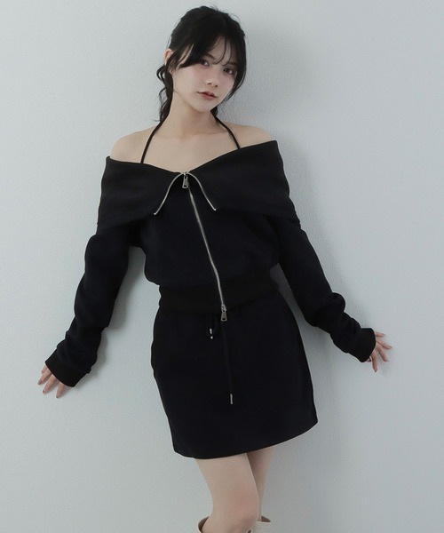 M DOLLY(エムドリー)の「Sweat mini skirt/スウェットミニスカート(スカート・レディース・ブラウン/グレー/ブラック・S/M/L)」の6枚目の写真
