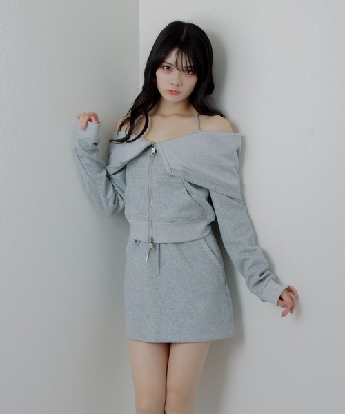 M DOLLY(エムドリー)の「Sweat mini skirt/スウェットミニスカート(スカート・レディース・ブラウン/グレー/ブラック・S/M/L)」の9枚目の写真
