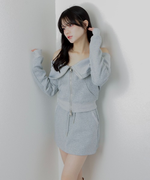 M DOLLY(エムドリー)の「Sweat mini skirt/スウェットミニスカート(スカート・レディース・ブラウン/グレー/ブラック・S/M/L)」の10枚目の写真