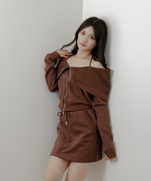 M DOLLY(エムドリー)の「Sweat mini skirt/スウェットミニスカート(スカート・レディース・ブラウン/グレー/ブラック・S/M/L)」の14枚目の写真