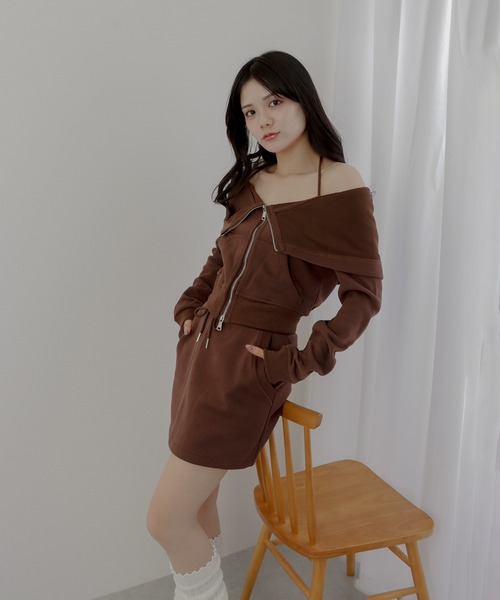 M DOLLY(エムドリー)の「Sweat mini skirt/スウェットミニスカート(スカート・レディース・ブラウン/グレー/ブラック・S/M/L)」の15枚目の写真