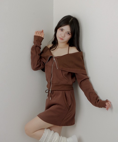 M DOLLY(エムドリー)の「Sweat mini skirt/スウェットミニスカート(スカート・レディース・ブラウン/グレー/ブラック・S/M/L)」の16枚目の写真