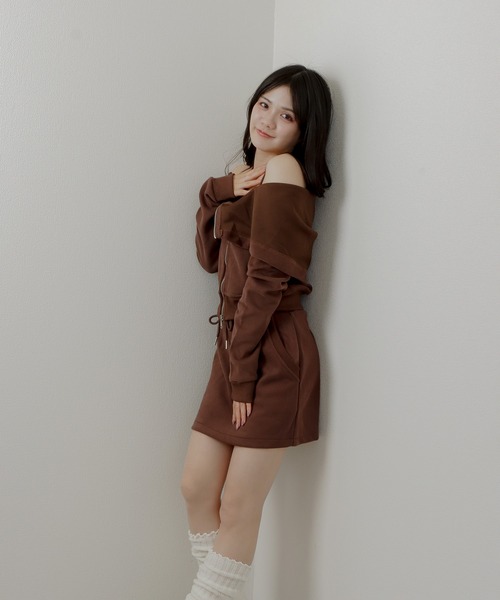 M DOLLY(エムドリー)の「Sweat mini skirt/スウェットミニスカート(スカート・レディース・ブラウン/グレー/ブラック・S/M/L)」の18枚目の写真