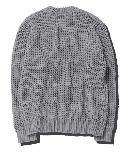 jiggys shop(ジギーズショップ)の「ビッグワッフル編みクルーニットセーター(ニット/セーター・メンズ・グレー/ブラック/キャメル/オレンジ・MEDIUM/LARGE/X-LARGE)」の19枚目の写真