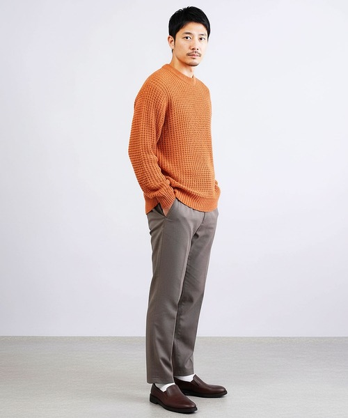 jiggys shop(ジギーズショップ)の「ビッグワッフル編みクルーニットセーター(ニット/セーター・メンズ・グレー/ブラック/キャメル/オレンジ・MEDIUM/LARGE/X-LARGE)」の22枚目の写真