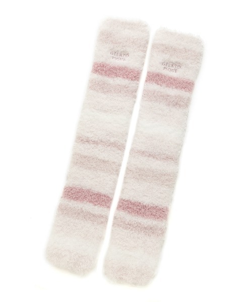 gelato pique（ジェラートピケ）の「ジェラートランダムボーダーレッグウォーマー（レッグウォーマー・レディース・ピンク/ラベンダー・FREE）」の3枚目の写真