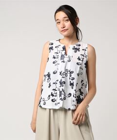 Sheer Fabric Floral Pattern Multiway Tops/シアーフラワー