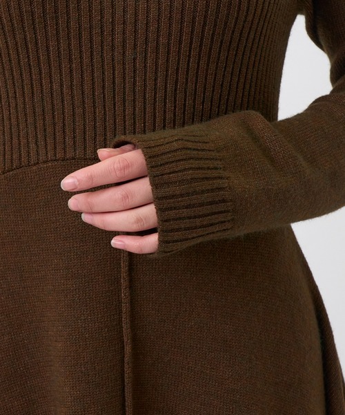 pinue ピヌエ メッシュリブニットワンピース ヘーゼル S pinue ピヌエ メッシュリブニットワンピース ヘーゼル S