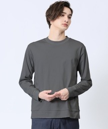 m.f.editorial | 【ウォッシャブル】m.f.エディトリアル メンズ 【DRESS T-SHIRT】綿ストレッチ スロープネック長袖Tシャツ(Tシャツ/カットソー)