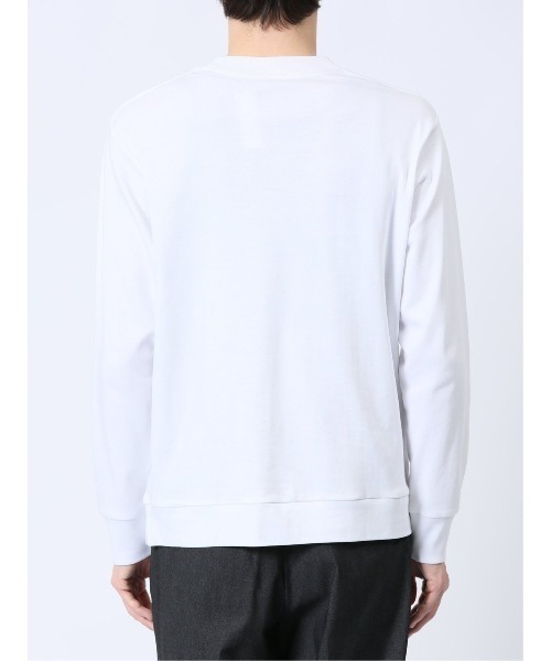 m.f.editorial（エムエフエディトリアル）の「【ウォッシャブル】m.f.エディトリアル メンズ 【DRESS T-SHIRT】綿ストレッチ スロープネック長袖Tシャツ（Tシャツ/カットソー・メンズ・ホワイト/グレー系その他2・LARGE/X-LARGE/MEDIUM）」の8枚目の写真