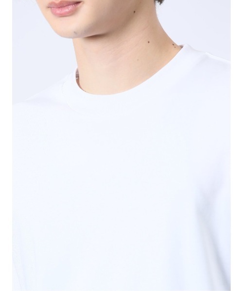 m.f.editorial（エムエフエディトリアル）の「【ウォッシャブル】m.f.エディトリアル メンズ 【DRESS T-SHIRT】綿ストレッチ スロープネック長袖Tシャツ（Tシャツ/カットソー・メンズ・ホワイト/グレー系その他2・LARGE/X-LARGE/MEDIUM）」の9枚目の写真