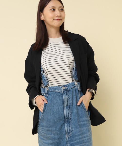 RNA-N（アールエヌエーエヌ）の「J2141 オーガニックリネンテーラードジャケット（テーラードジャケット・レディース・ブラック/グレイッシュベージュ/キナリ・FREE）」の5枚目の写真