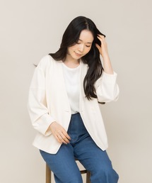 meeny miny（ミーニーマイニー）の「【meeny miny】美シルエット『伸洗』シリーズ 楽美（ラクビ）ジャケット（テーラードジャケット）」