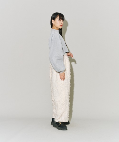 terrace(テラス)の「バルーンスリーブショートジャケット(その他アウター・レディース・ブラック/オフホワイト/杢グレー・MEDIUM)」の9枚目の写真