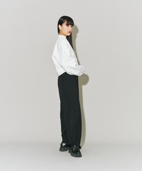 terrace(テラス)の「バルーンスリーブショートジャケット(その他アウター・レディース・ブラック/オフホワイト/杢グレー・MEDIUM)」の13枚目の写真