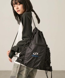 Snap club（スナップクラブ）の「【Snap club】ロゴ刺繍 ナイロン ダブルドローコード ナップサック（バックパック/リュック）」