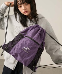 Snap club（スナップクラブ）の「【Snap club】ロゴ刺繍 ナイロン ダブルドローコード ナップサック（バックパック/リュック）」