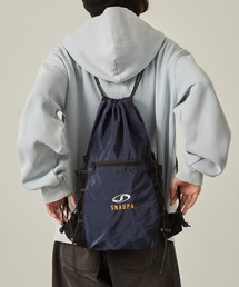 Snap club（スナップクラブ）の「【Snap club】ロゴ刺繍 ナイロン ダブルドローコード ナップサック（バックパック/リュック）」