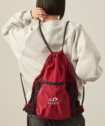 Snap club（スナップクラブ）の「【Snap club】ロゴ刺繍 ナイロン ダブルドローコード ナップサック（バックパック/リュック）」