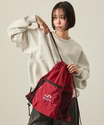 Snap club（スナップクラブ）の「【Snap club】ロゴ刺繍 ナイロン ダブルドローコード ナップサック（バックパック/リュック）」