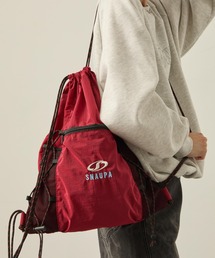 Snap club（スナップクラブ）の「【Snap club】ロゴ刺繍 ナイロン ダブルドローコード ナップサック（バックパック/リュック）」