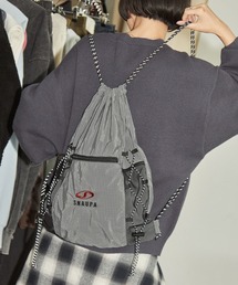 Snap club（スナップクラブ）の「【Snap club】ロゴ刺繍 ナイロン ダブルドローコード ナップサック（バックパック/リュック）」
