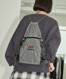 Snap club（スナップクラブ）の「【Snap club】ロゴ刺繍 ナイロン ダブルドローコード ナップサック（バックパック/リュック）」