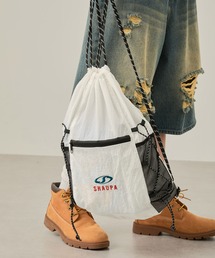 Snap club（スナップクラブ）の「【Snap club】ロゴ刺繍 ナイロン ダブルドローコード ナップサック（バックパック/リュック）」