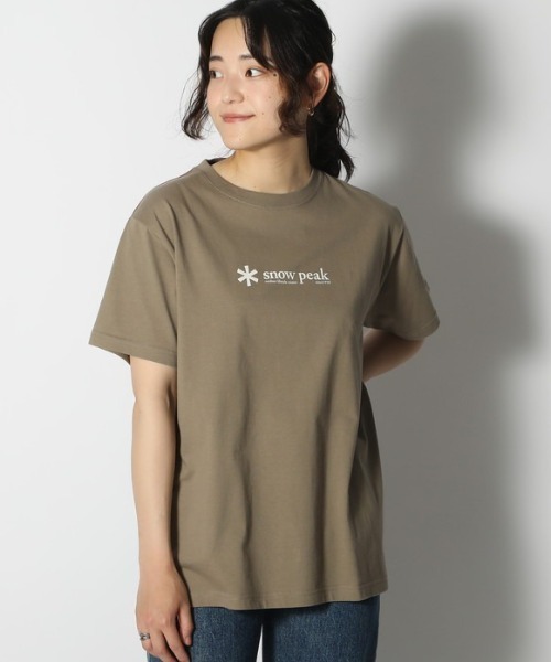 Snow Peak（スノーピーク）の「Soft Cotton Logo Short Sleeve T-Shirt ロゴTシャツ 半袖（Tシャツ/カットソー・メンズ・ネイビー/ベージュ/オレンジ/ホワイト/レッド/ブラック/ブルー・S/M/L/XL/1/XXL）」の3枚目の写真