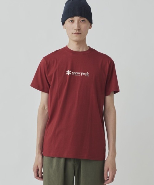 Snow Peak（スノーピーク）の「Soft Cotton Logo Short Sleeve T-Shirt ロゴTシャツ 半袖（Tシャツ/カットソー・メンズ・ネイビー/ベージュ/オレンジ/ホワイト/レッド/ブラック/ブルー・S/M/L/XL/1/XXL）」の6枚目の写真